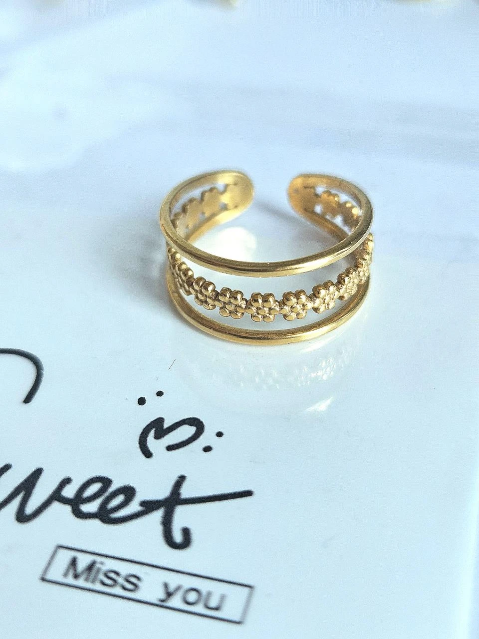 Bague en acier inoxydable tendance – photo 3